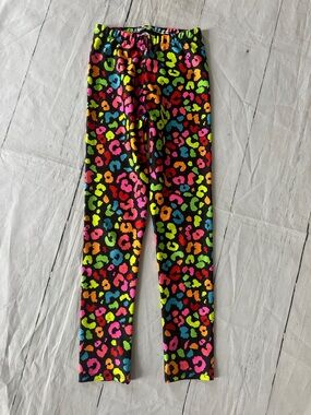 Goldsheep Neon Rainbow Leopard Print Leggings medium